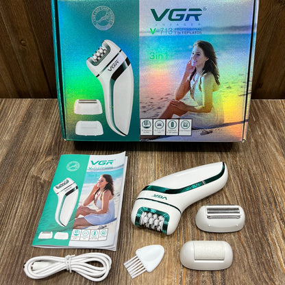 VGR Voyager V-713 Professional 3-in-1 Epilator – Shaver & Callus Remover