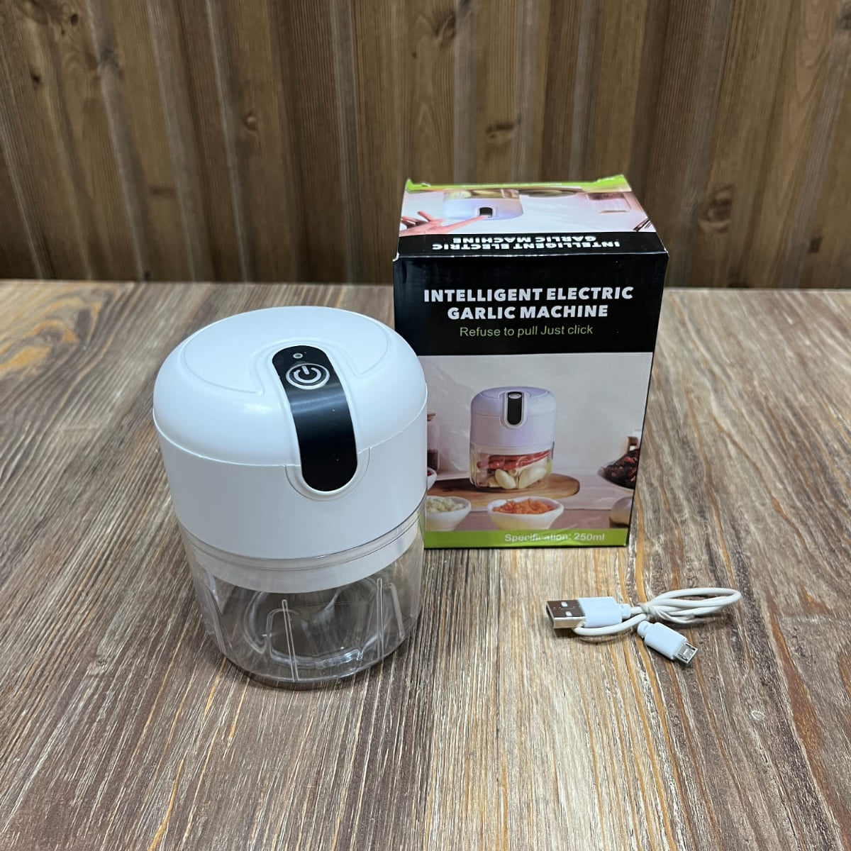 Electric Mini Garlic Chopper & Food Processor – 250ml USB Rechargeable