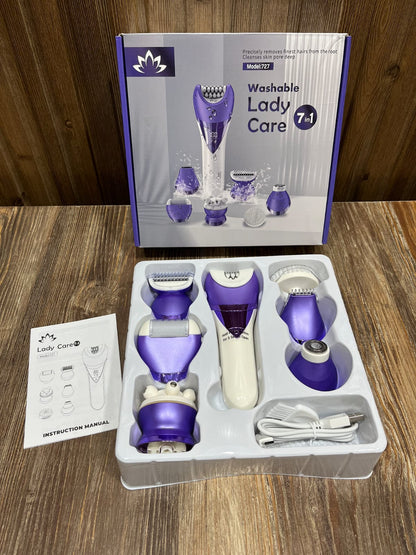 7-in-1 Washable Lady Care Rechargeable Grooming & Epilator Set