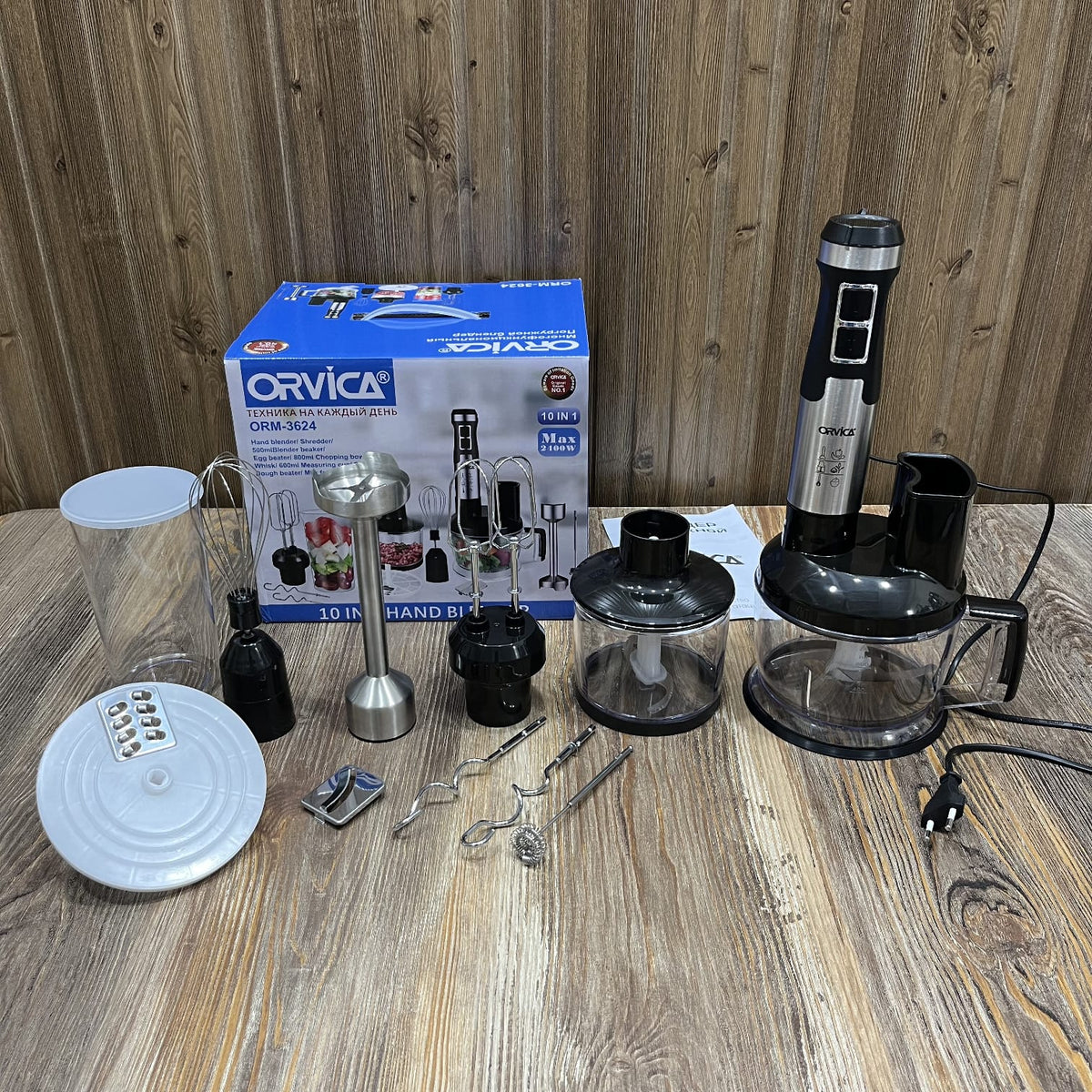 Orvica 10-in-1 Multifunctional Hand Blender Set – 2400W