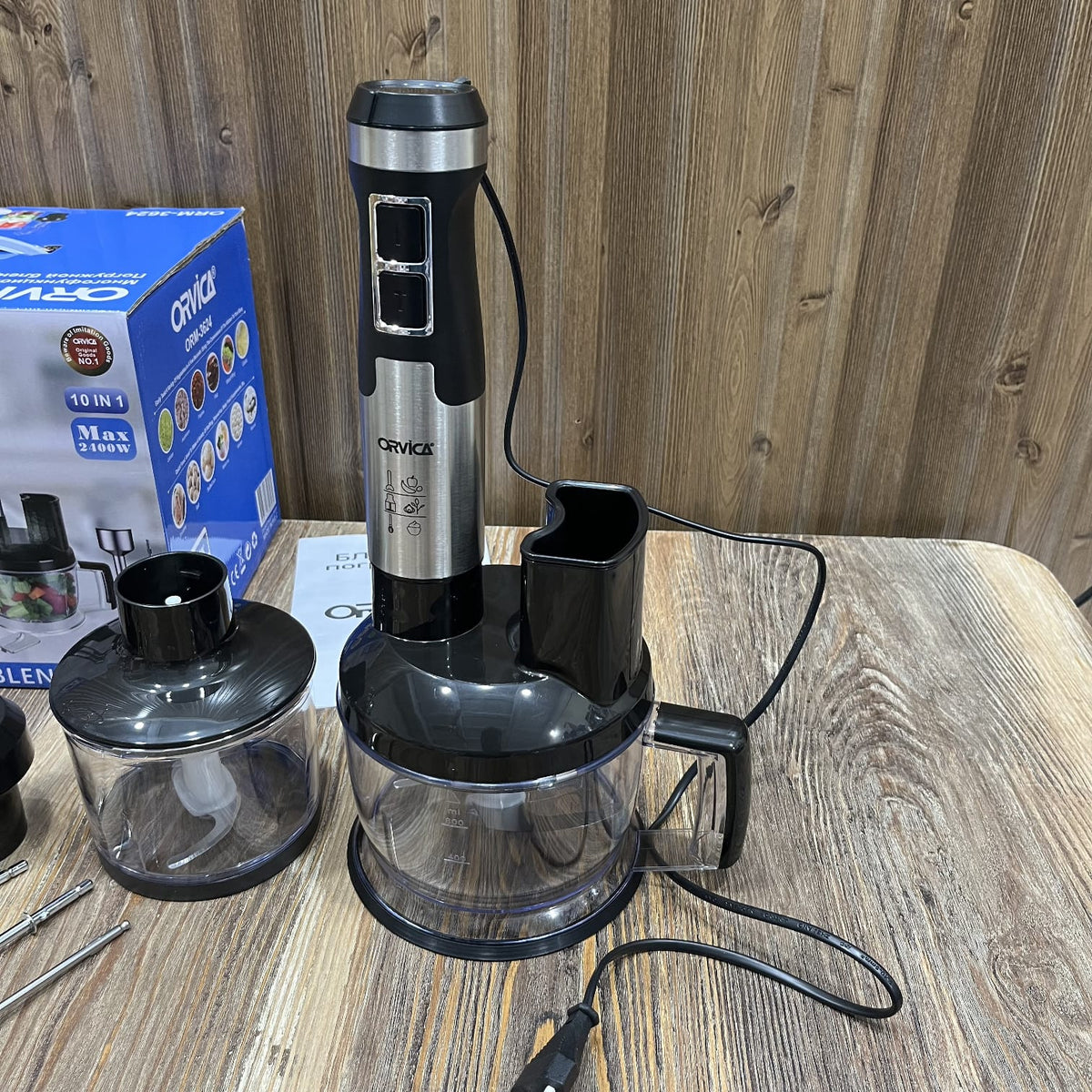 Orvica 10-in-1 Multifunctional Hand Blender Set – 2400W