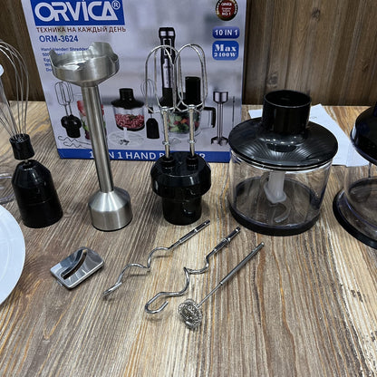 Orvica 10-in-1 Multifunctional Hand Blender Set – 2400W
