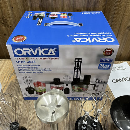 Orvica 10-in-1 Multifunctional Hand Blender Set – 2400W