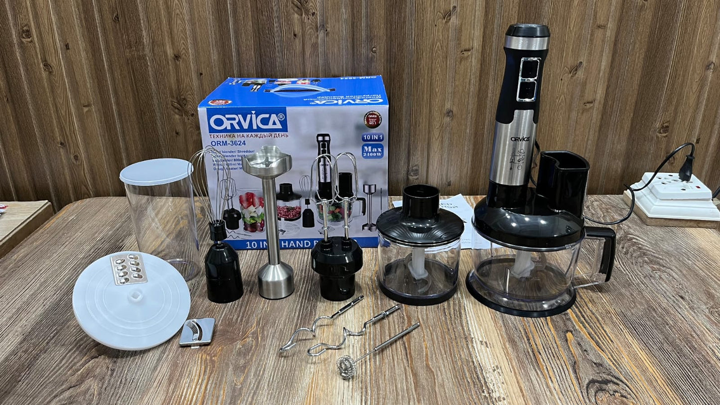 Orvica 10-in-1 Multifunctional Hand Blender Set – 2400W