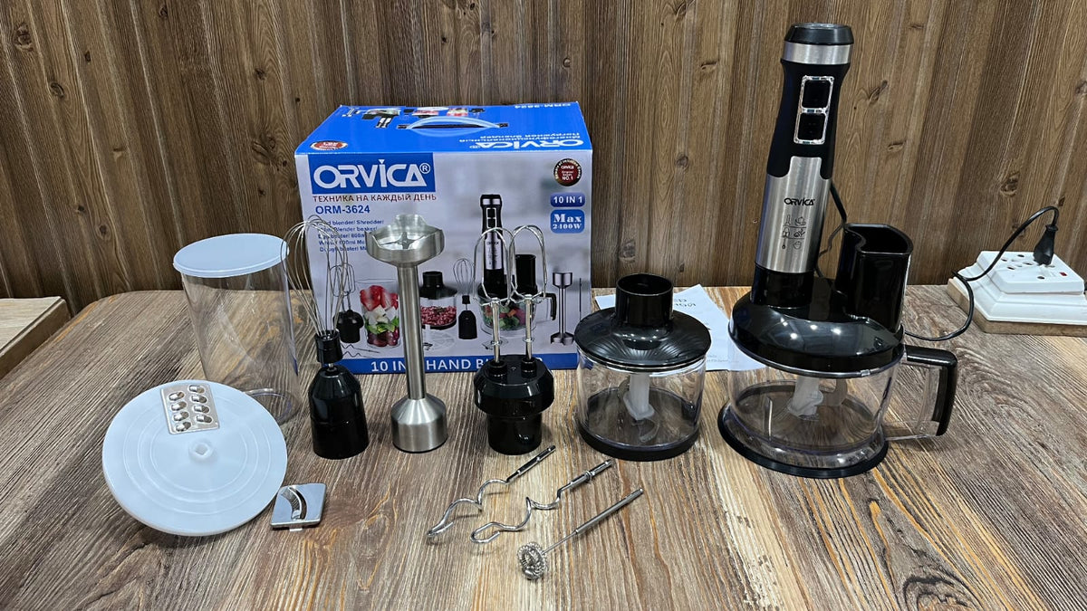 Orvica 10-in-1 Multifunctional Hand Blender Set – 2400W