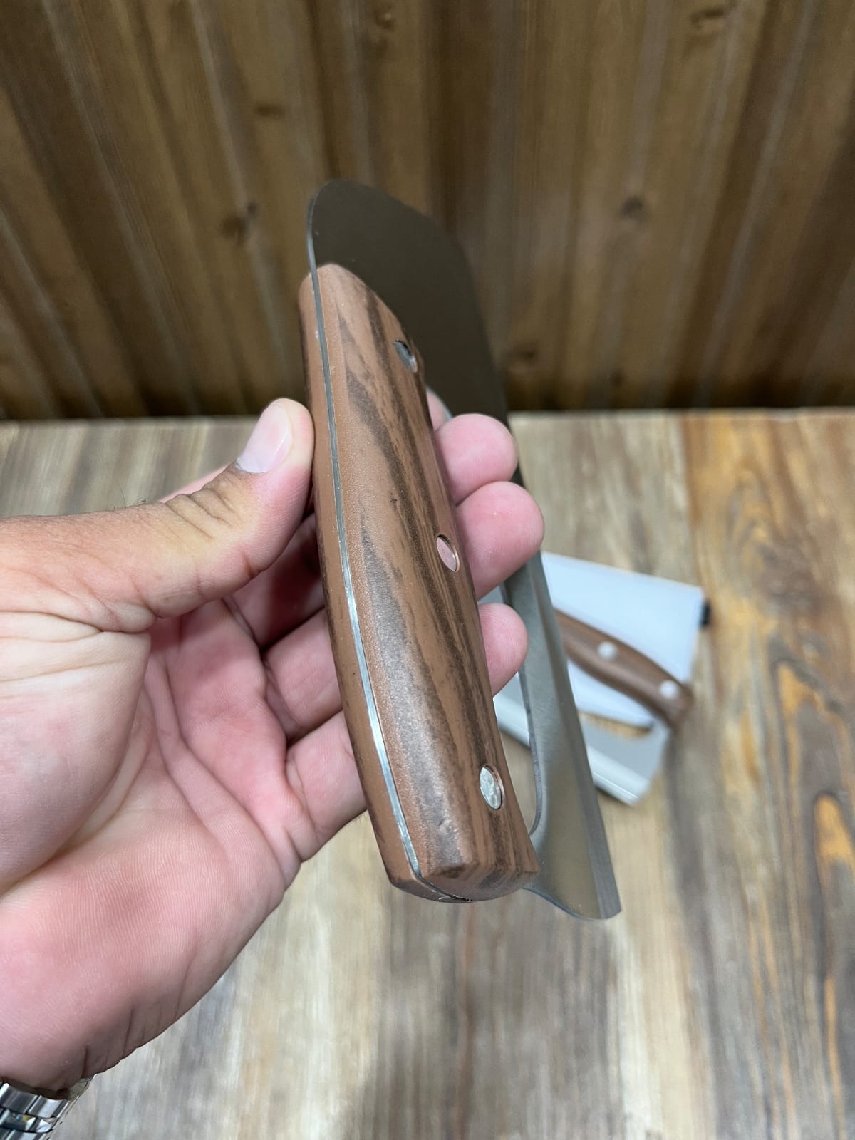 Stainless Steel Cleaver Knife Set (1Pcs) - Wooden Handle Butcher Knives