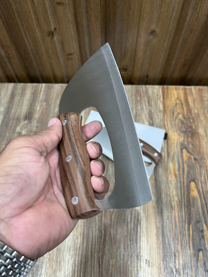 Stainless Steel Cleaver Knife Set (1Pcs) - Wooden Handle Butcher Knives