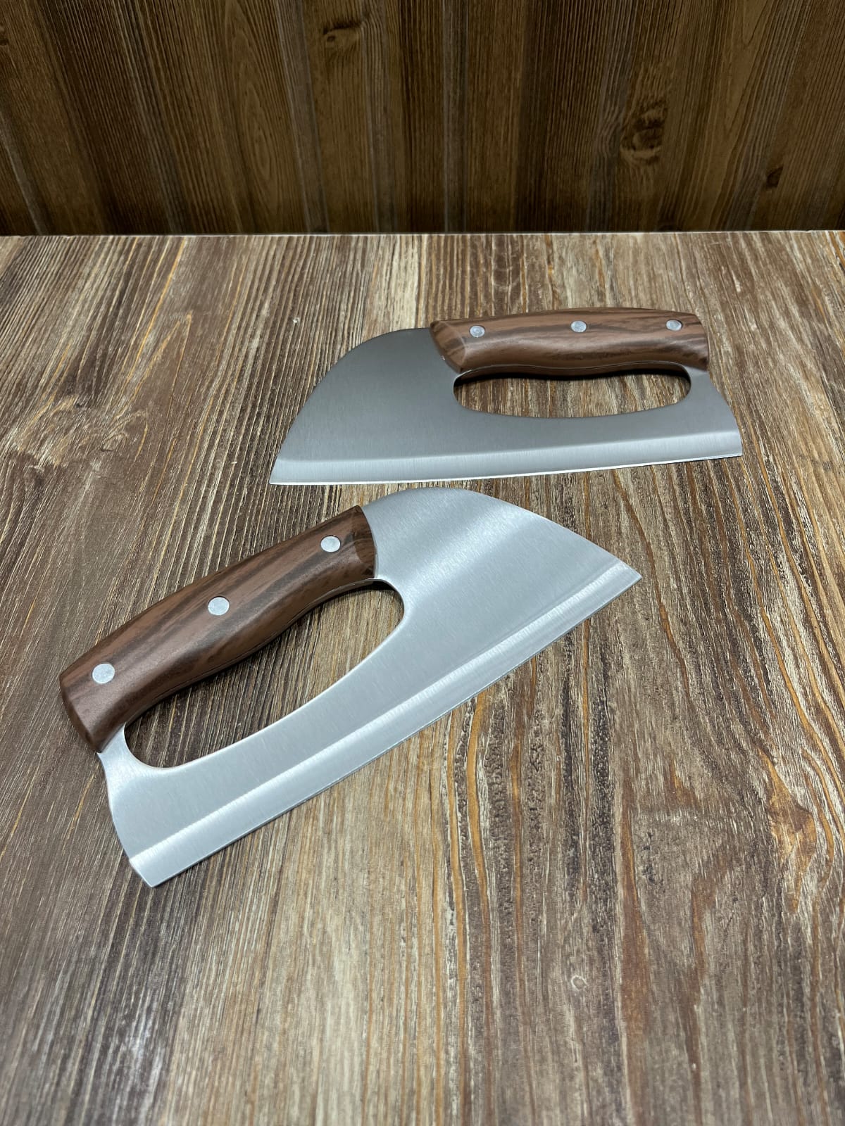 Stainless Steel Cleaver Knife Set (1Pcs) - Wooden Handle Butcher Knives
