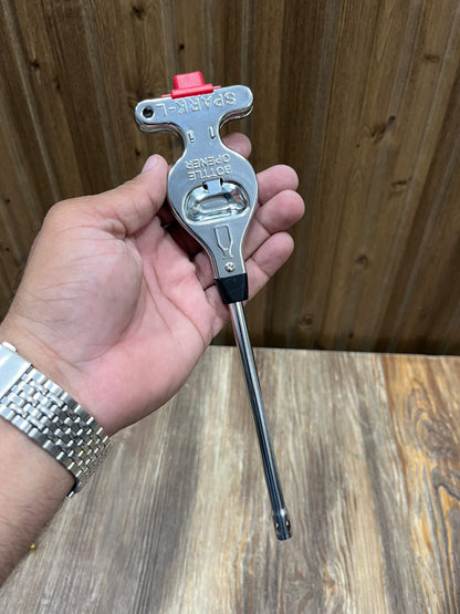 Spark-L  Bottle Opener with Refillable  Lighter - Metal Bar Tool