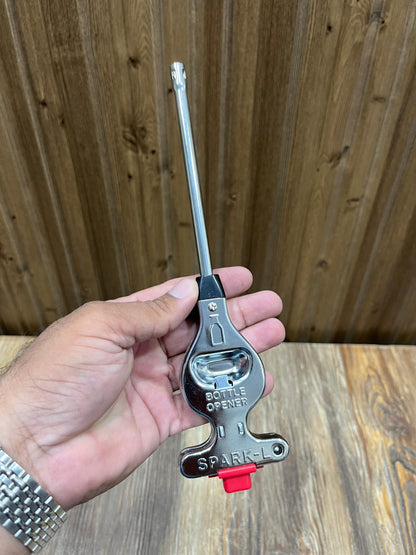 Spark-L  Bottle Opener with Refillable  Lighter - Metal Bar Tool