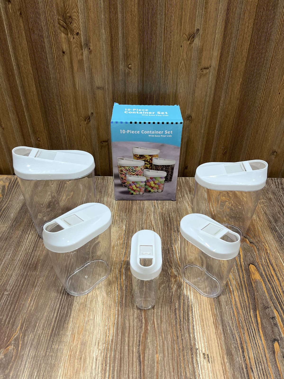 10-Piece Airtight Food Storage Container Set with Easy-Pour Lids
