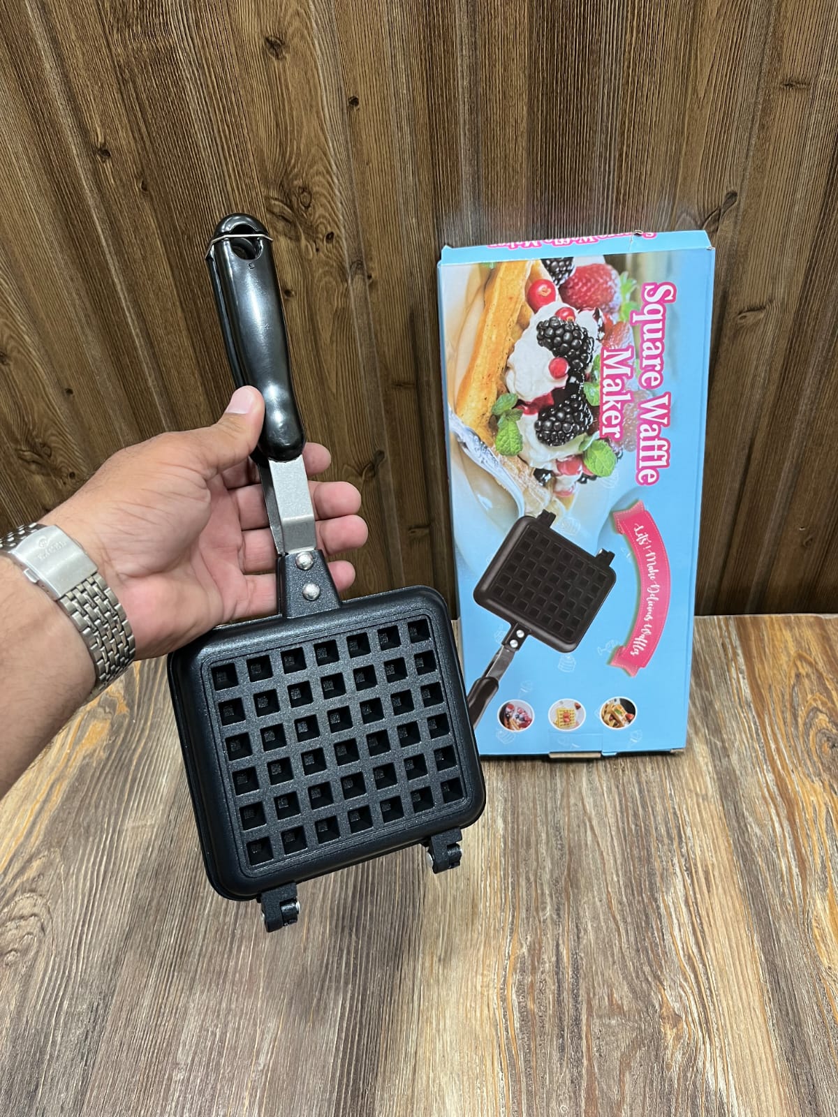 Non-Stick Stovetop Square Waffle Maker