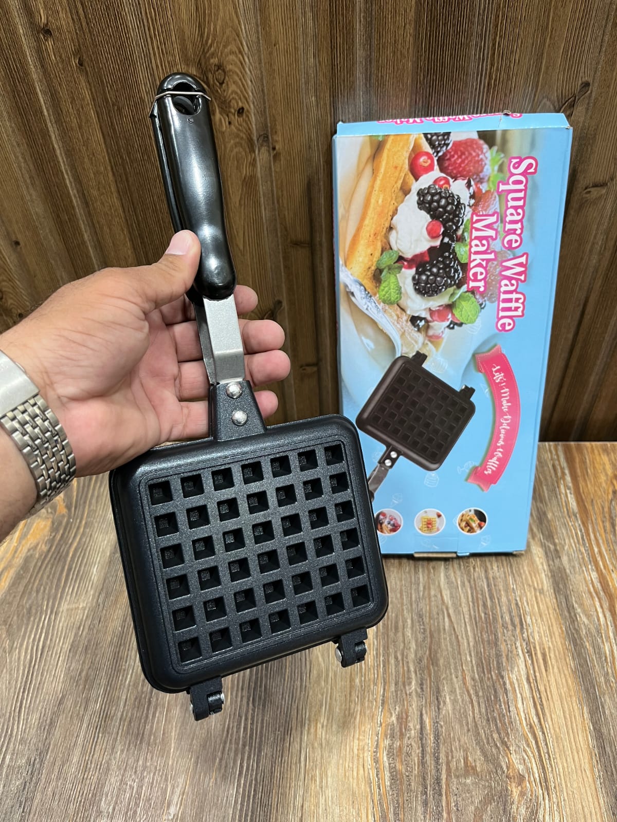 Non-Stick Stovetop Square Waffle Maker