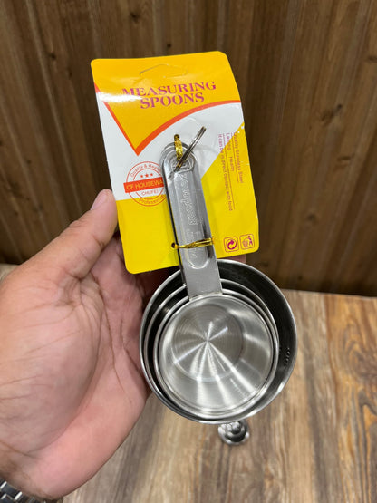 CF Housewares Stainless Steel Measuring Cups and Spoons Set - Professional Quality