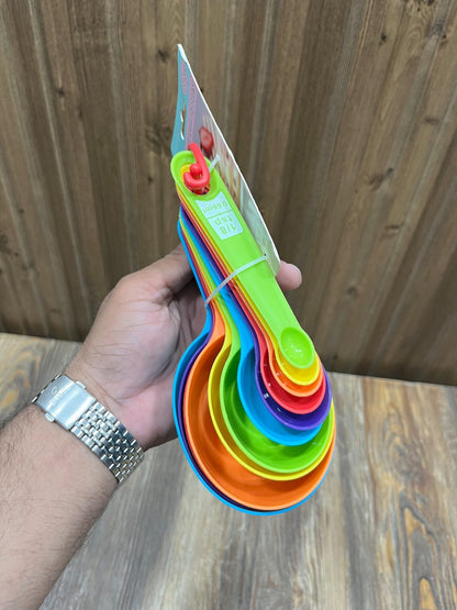 Lurwin 12-Piece Rainbow Measuring Cups and Spoons Set