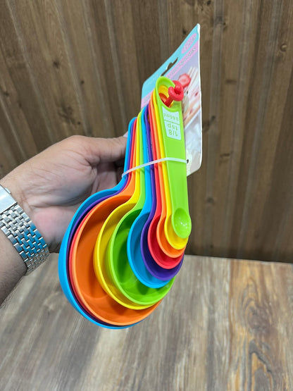 Lurwin 12-Piece Rainbow Measuring Cups and Spoons Set