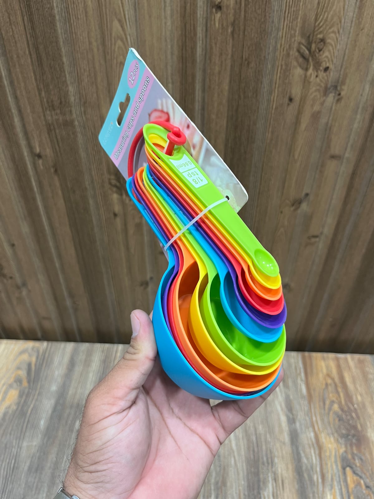 Lurwin 12-Piece Rainbow Measuring Cups and Spoons Set