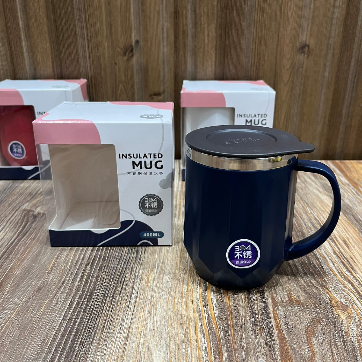 304 Stainless Steel Insulated Mug with Lid – 400ml