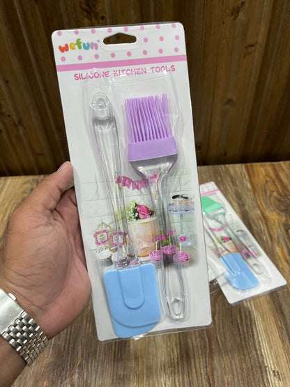 Wefun Silicone Basting Brush & Spatula Set