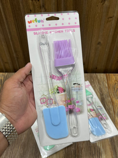 Wefun Silicone Basting Brush & Spatula Set
