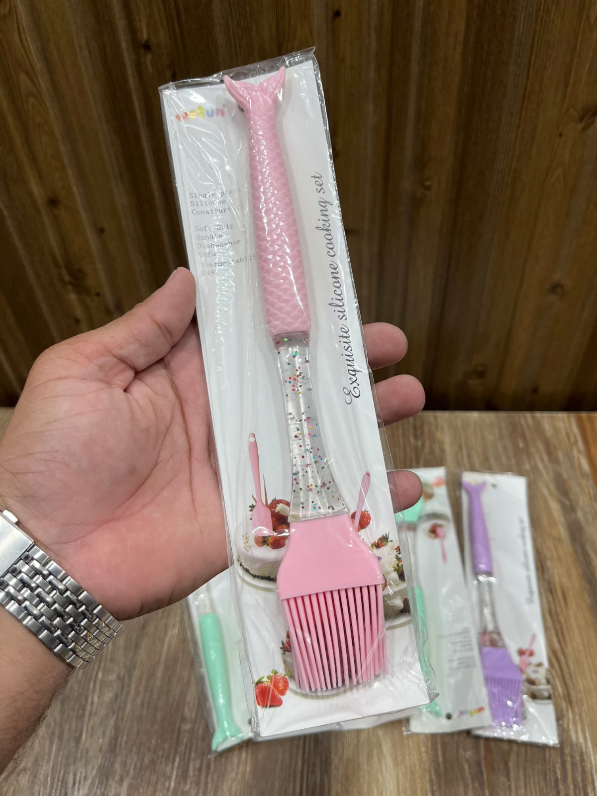Mermaid Tail Silicone Basting Brush - Heat-Resistant Kitchen Pastry Brush