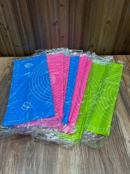 Non-Stick Silicone Baking Mat with Inch & CM Measurements - Reusable Pastry Rolling Mat