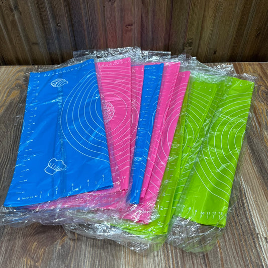 Non-Stick Silicone Baking Mat with Inch & CM Measurements - Reusable Pastry Rolling Mat