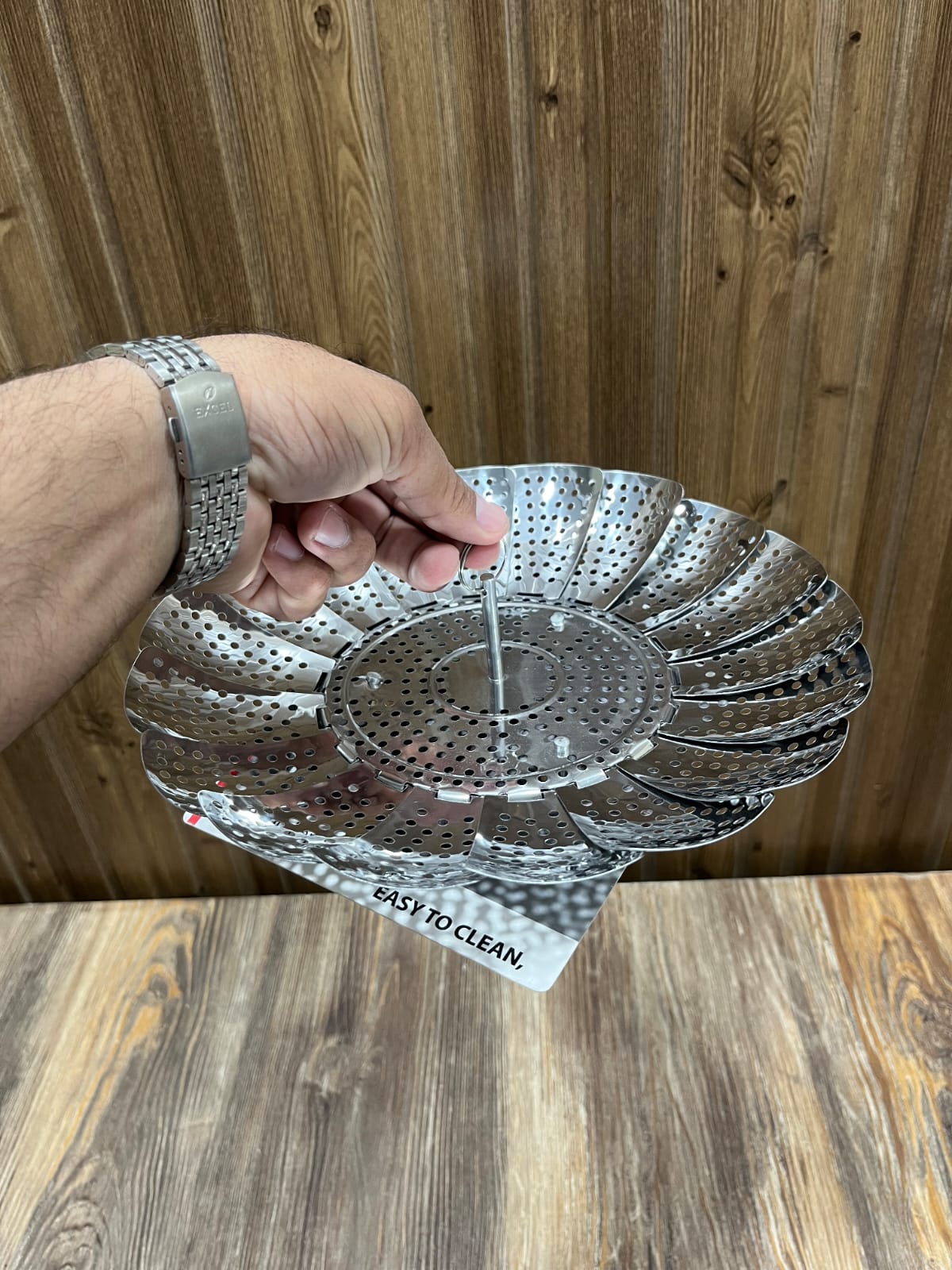 Shengya Stainless Steel Foldable Vegetable Steamer Tray/Basket - Expandable Steam Basket