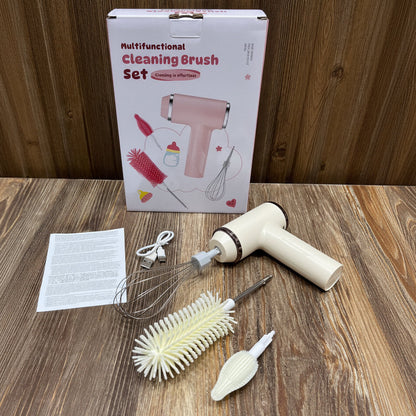 Cordless Multifunctional Cleaning & Whisking Brush Set