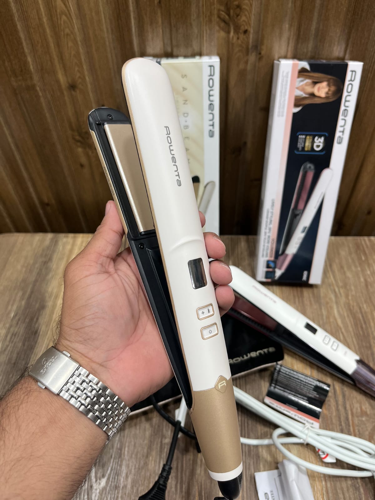 Rowenta Sand Beam Limited Edition Hair Straightener – Express Shine Ceramic Flat Iron