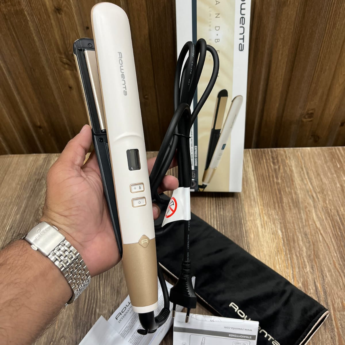 Rowenta Sand Beam Limited Edition Hair Straightener – Express Shine Ceramic Flat Iron