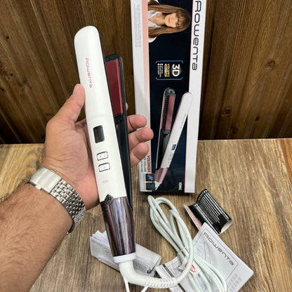 Rowenta Ionic 3D Volume Hair Straightener – Ceramic Flat Iron with Digital Display