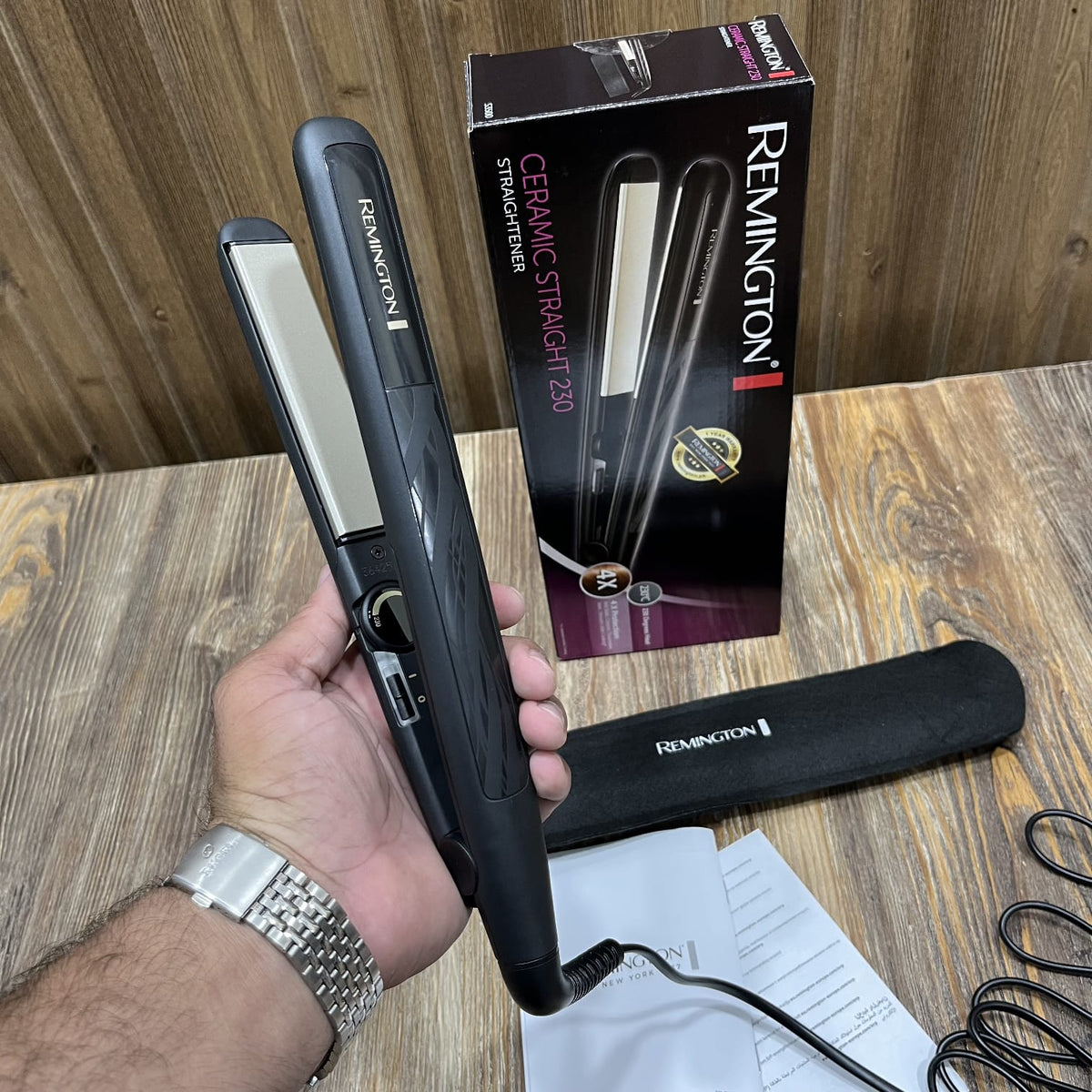 Remington S3500 Hair Straightener Flat Iron with 4x Protection Anti-Static Ceramic Plates