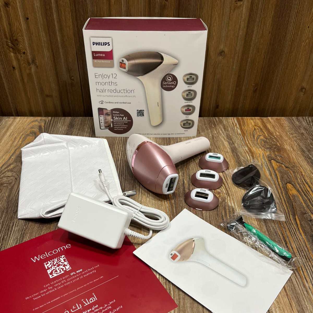 Philips Lumea IPL Hair Removal Device – SenseIQ Technology, 12 Months Hair Reduction