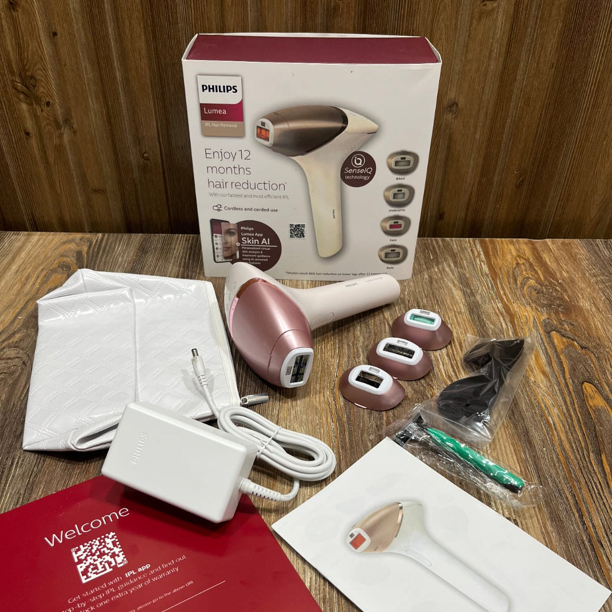 Philips Lumea IPL Hair Removal Device – SenseIQ Technology, 12 Months Hair Reduction
