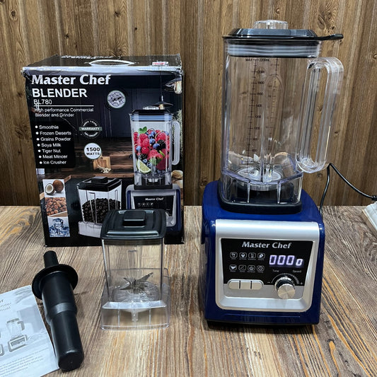 Master Chef BL780 High Performance Commercial Blender &amp; Grinder – 1500W Ice Crusher &amp; Smoothie Maker