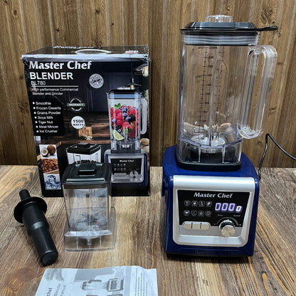Master Chef BL780 High Performance Commercial Blender &amp; Grinder – 1500W Ice Crusher &amp; Smoothie Maker
