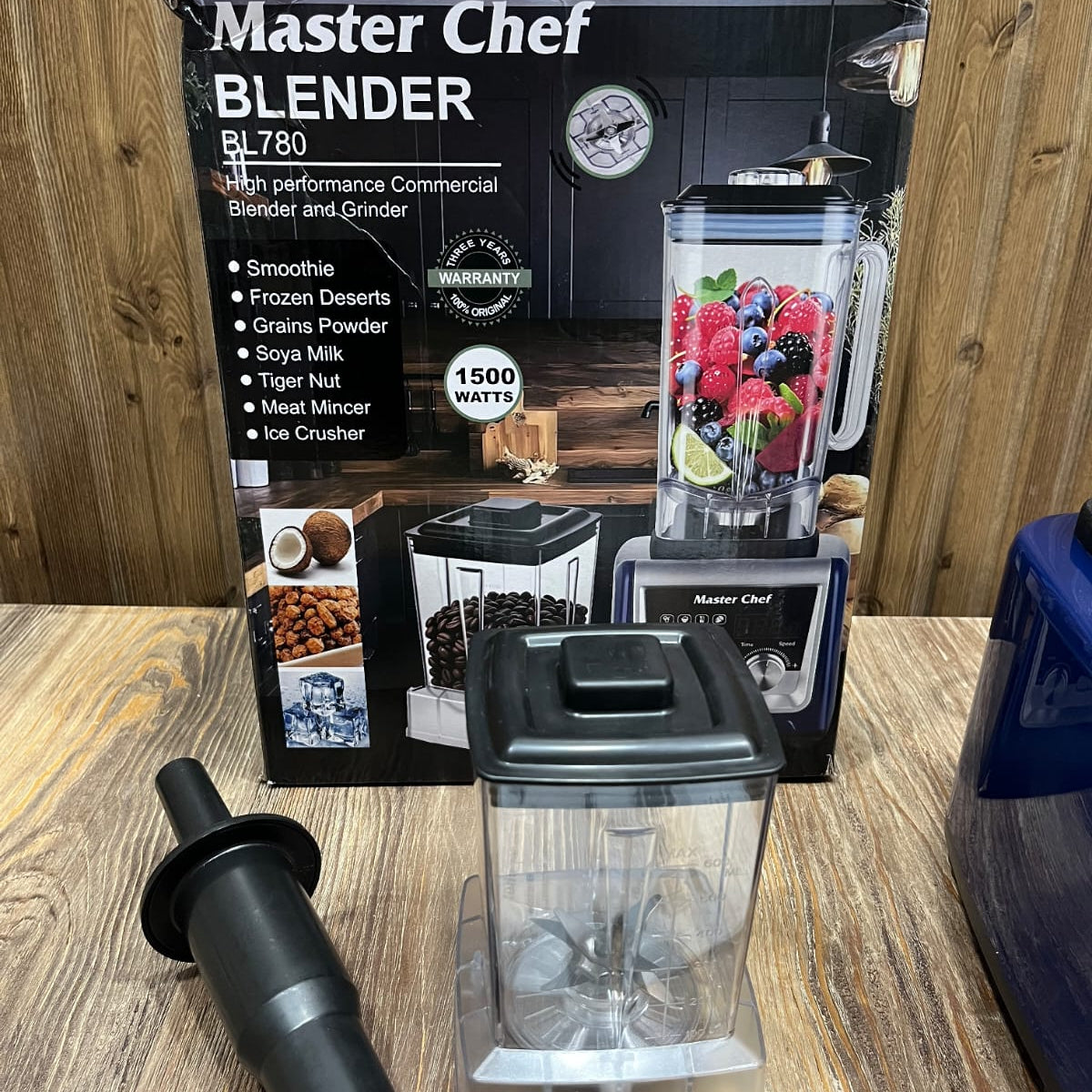 Master Chef BL780 High Performance Commercial Blender &amp; Grinder – 1500W Ice Crusher &amp; Smoothie Maker