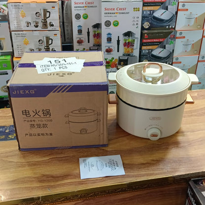 JIEXG Electric Multi-Function Hot Pot with Steamer YG-120B
