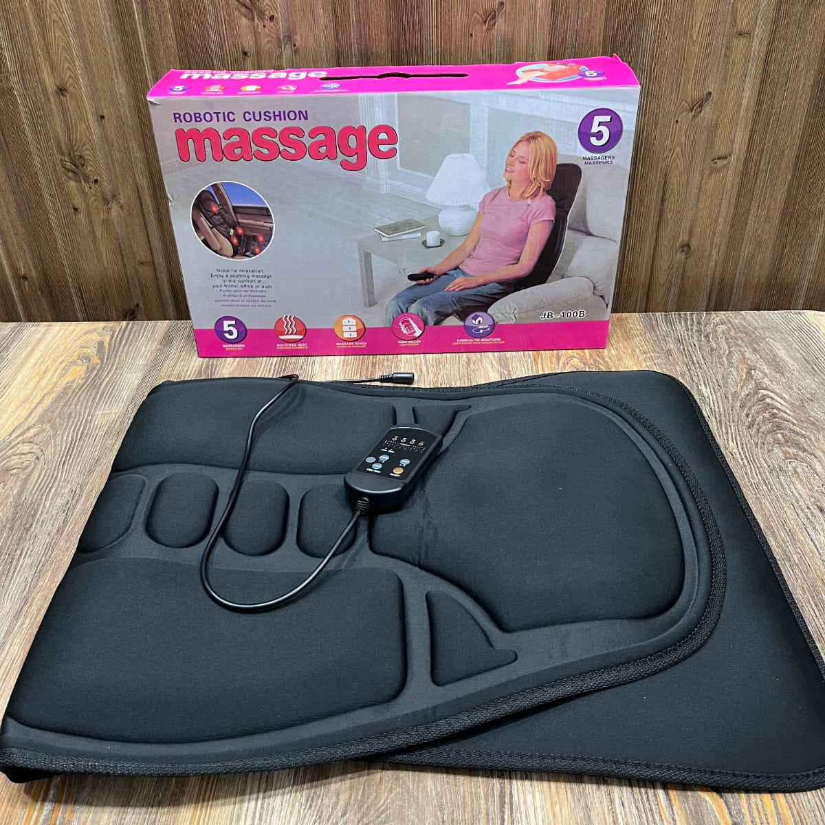 Robotic Cushion Massage Seat – 5 Massagers with Soothing Heat, 3 Zones for Home, Office & Car