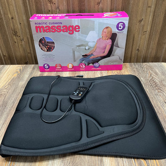 Robotic Cushion Massage Seat – 5 Massagers with Soothing Heat, 3 Zones for Home, Office & Car