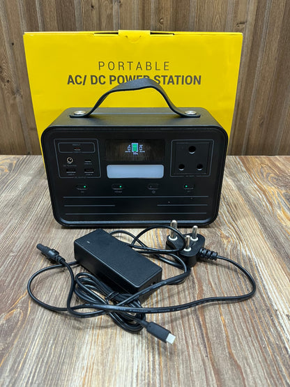 300W Portable Power Station 230Wh | Rechargeable AC/DC Solar Generator Battery Backup for Home, Camping, and Load Shedding