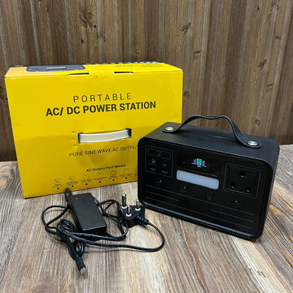 300W Portable Power Station 230Wh | Rechargeable AC/DC Solar Generator Battery Backup for Home, Camping, and Load Shedding