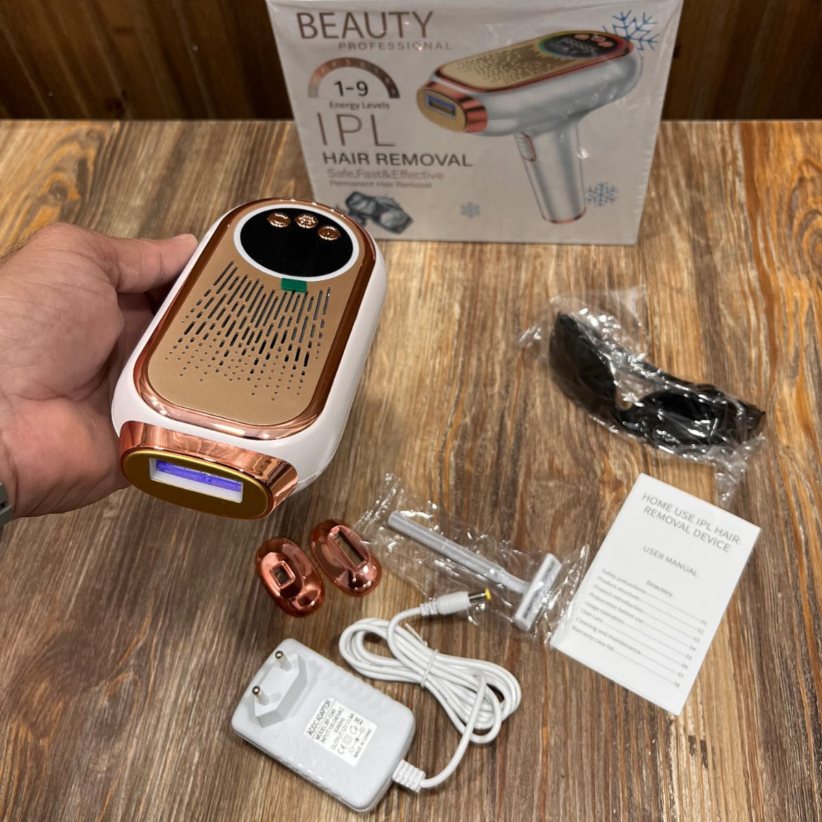 Beauty Professional IPL Hair Removal Device – 9 Energy Levels, Safe & Permanent Hair Reduction