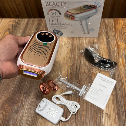 Beauty Professional IPL Hair Removal Device – 9 Energy Levels, Safe & Permanent Hair Reduction