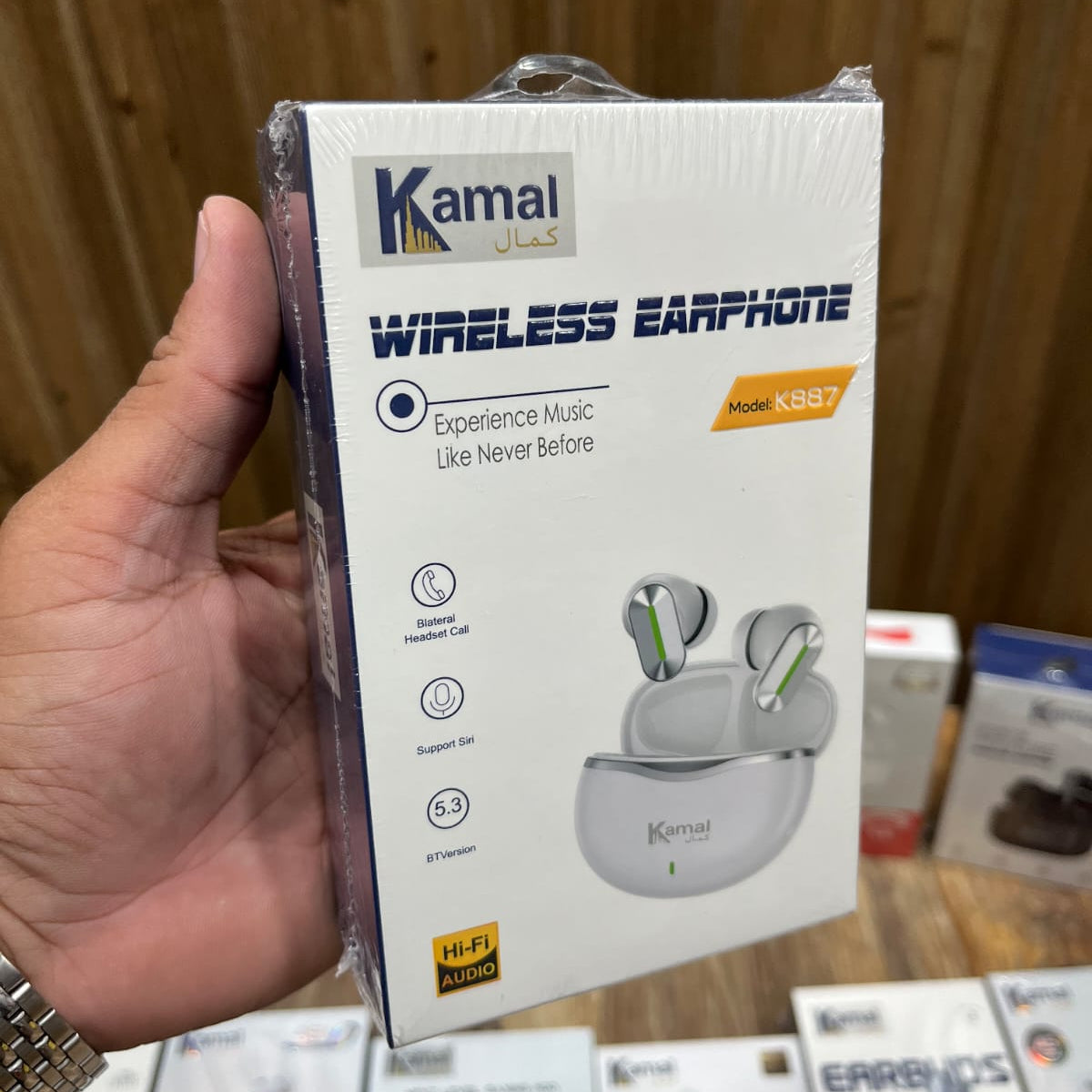 Kamal K887 Wireless Earphones – Bluetooth 5.3, Siri Support, Hi-Fi Audio