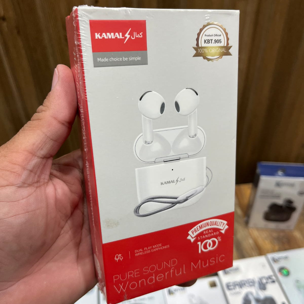 Kamal KBT.905 True Wireless Earbuds – Pure Sound, Dual Play Mode, 100% Original