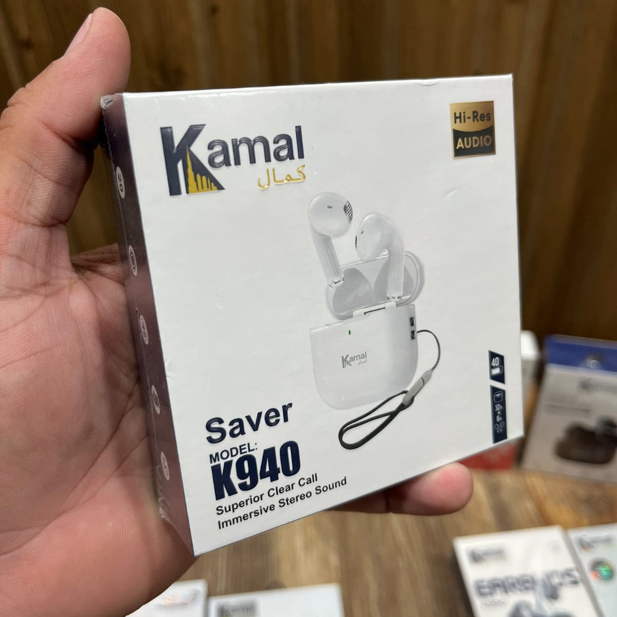 Kamal Saver K940 Wireless Earbuds – Hi-Res Audio, Superior Clear Call, 40H Battery