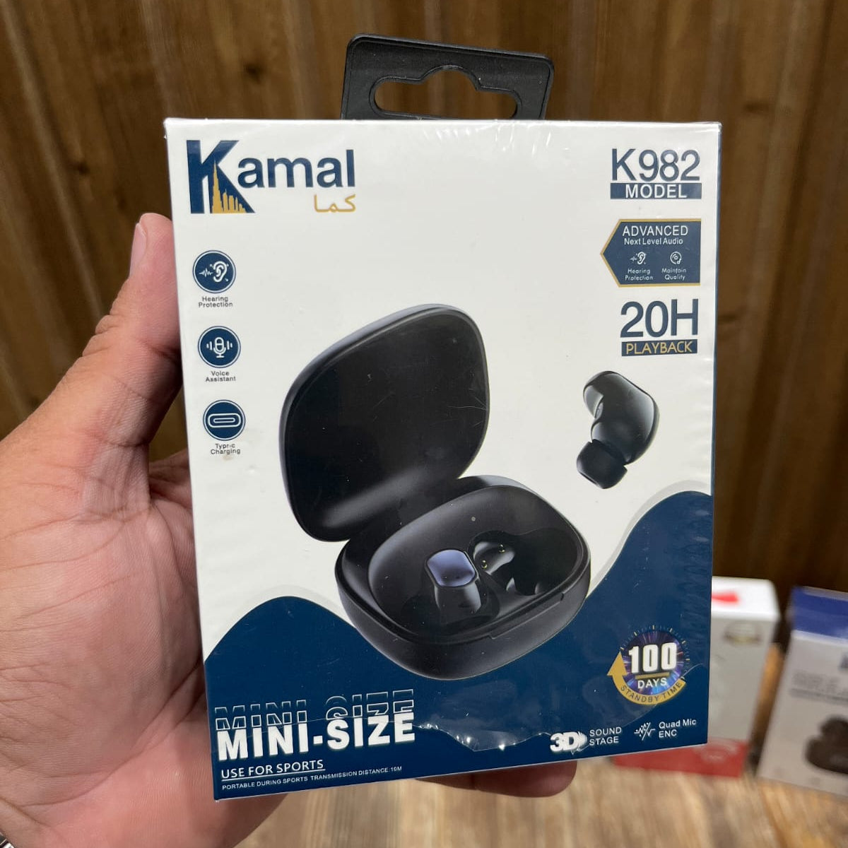 Kamal K982 Wireless Earbuds – Clear Balanced Sound, Comfortable Fit