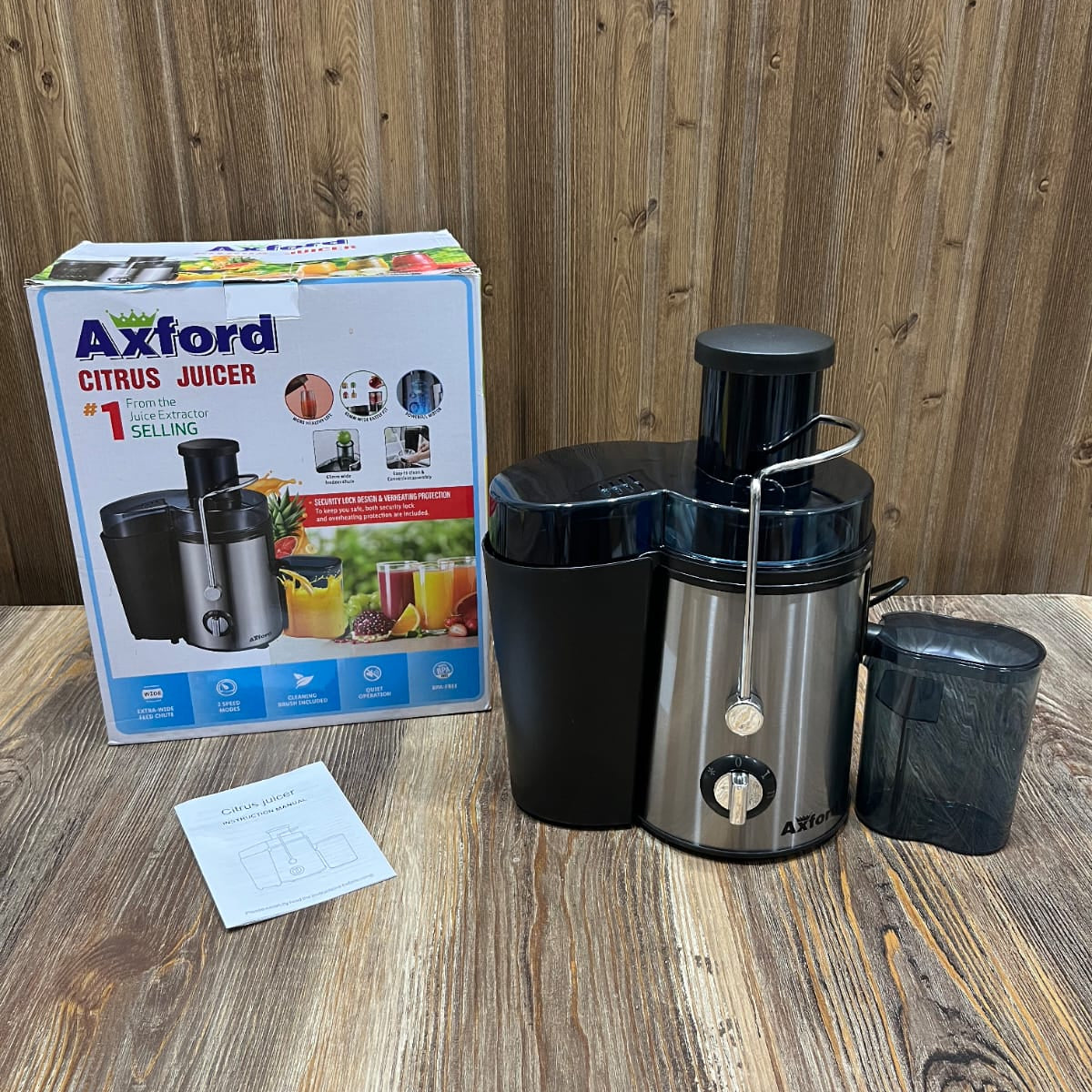 Axford Citrus Juicer – #1 Selling Juice Extractor with Wide Feed Chute, 2 Speed Modes